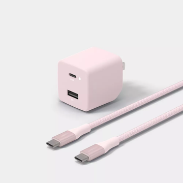 25W Dual-Port Home Charging Kit With 6FT USB-C Cable